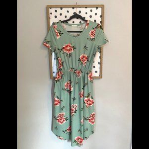 Floral Midi Dress with Pockets